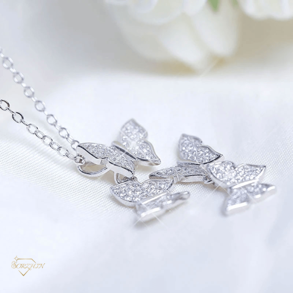 گردنبند استیل طرح پروانه ای